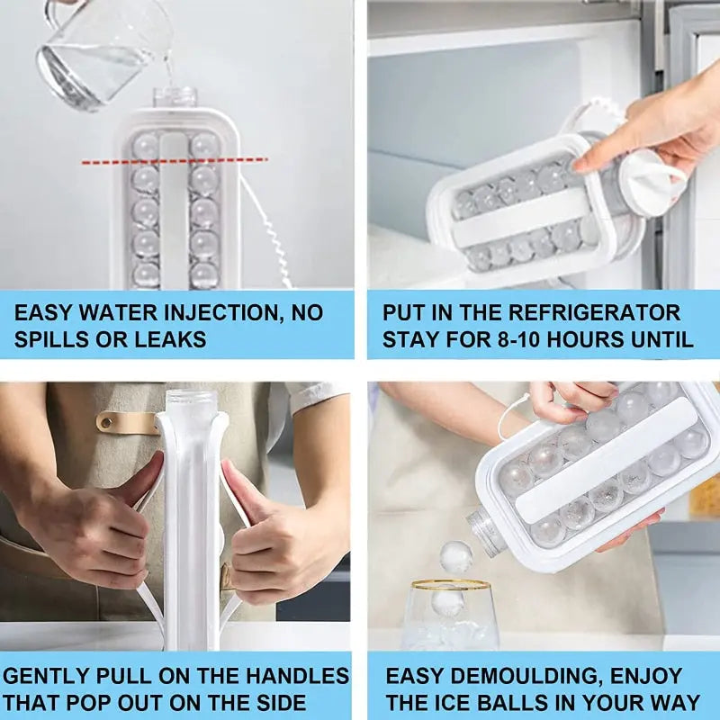 2 in 1 Multi-function  Creative Ice Cube Maker - GLR SHOPPING