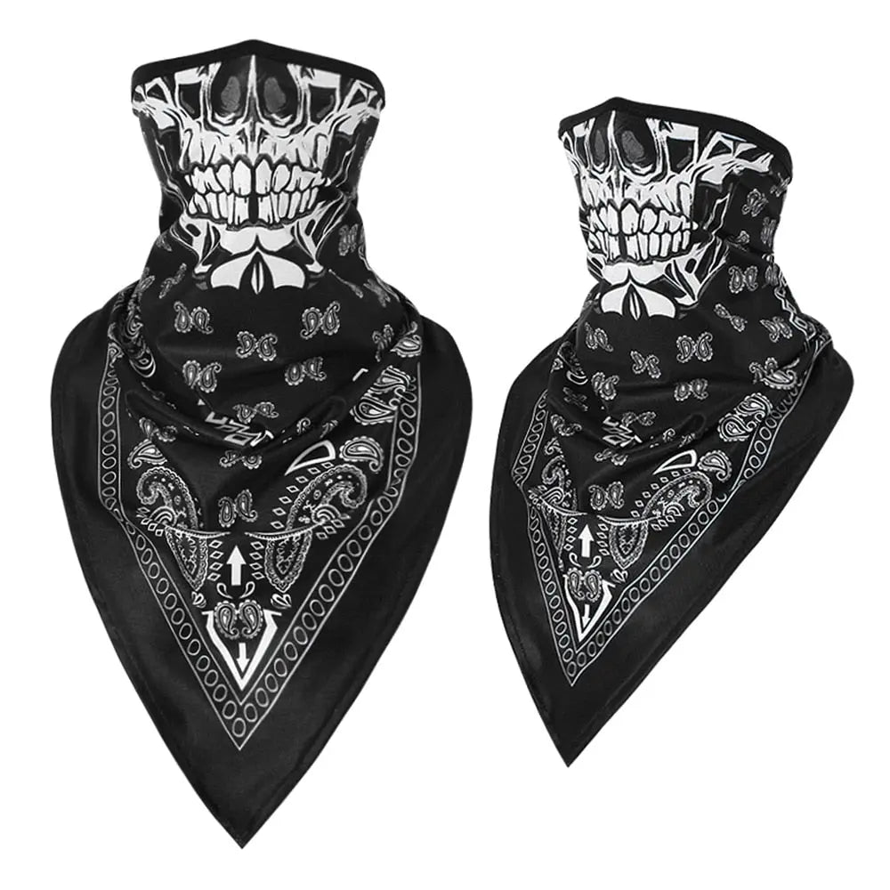 Men Girl Breathable Sport Red Skull Bandana Scary Face Ski Triangle Scarf Fishing Hiking Running Neck Gaiter Cover Headband Thin - GLR SHOPPING