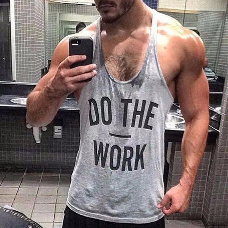 Men Muscle Gyms Workout Tank Tops Bodybuilding Y Back Sleeveless Vest Stringer Singlets Shirt Musclewear - GLR SHOPPING