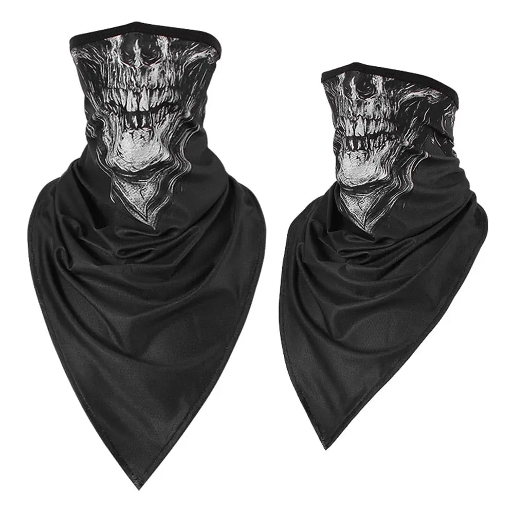 Men Girl Breathable Sport Red Skull Bandana Scary Face Ski Triangle Scarf Fishing Hiking Running Neck Gaiter Cover Headband Thin - GLR SHOPPING