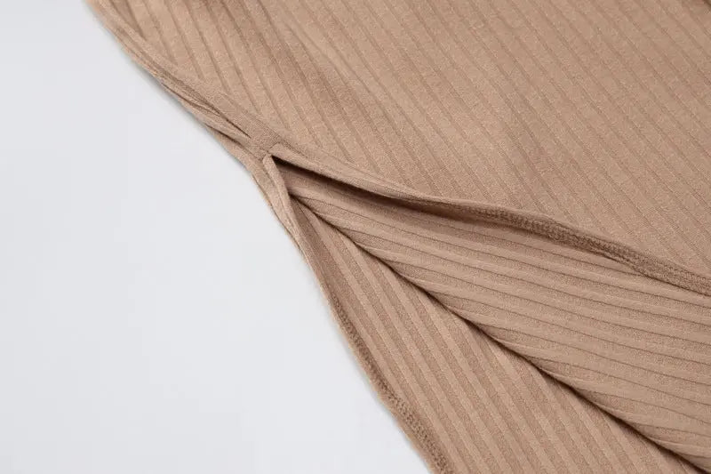 New Knitted Diagonal Split Dress - GLR SHOPPING