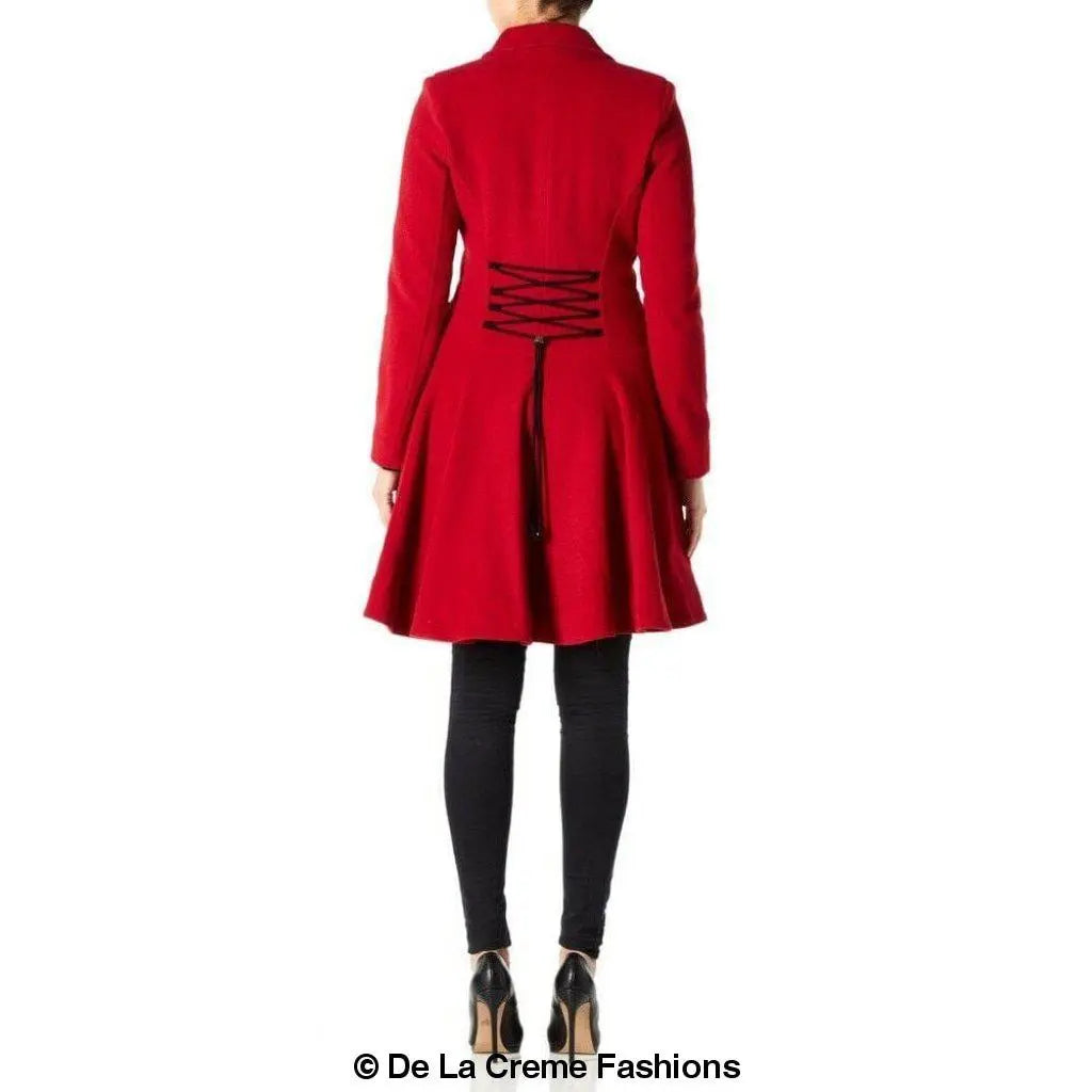 Wool Blend Double Breasted Skater Coat (1102) - GLR SHOPPING