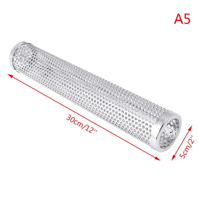 BBQ Stainless Steel  Perforated Mesh Smoker Tube - GLR SHOPPING