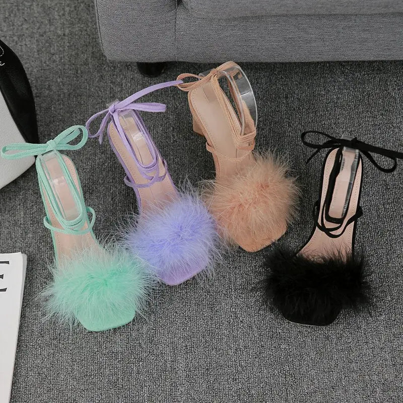 Feather Women High Heels - GLR SHOPPING