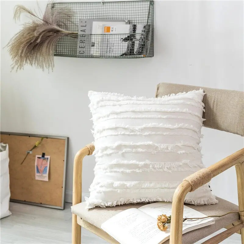 Floral Tassels Pillow Case - GLR SHOPPING