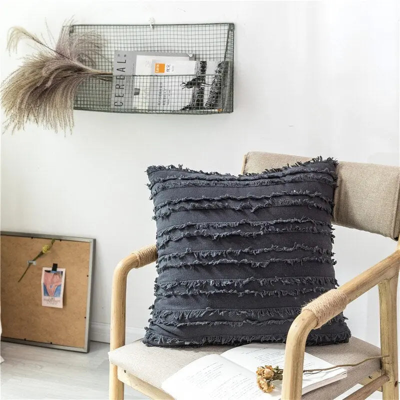 Floral Tassels Pillow Case - GLR SHOPPING
