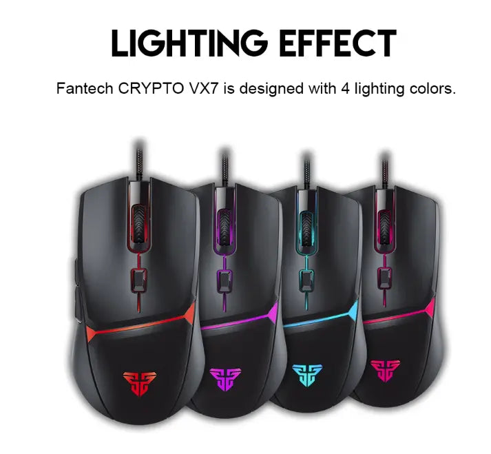 DELETE THIS SKU - FANTECH VX7 CRYPTO wired macro gaming mouse - GLR SHOPPING