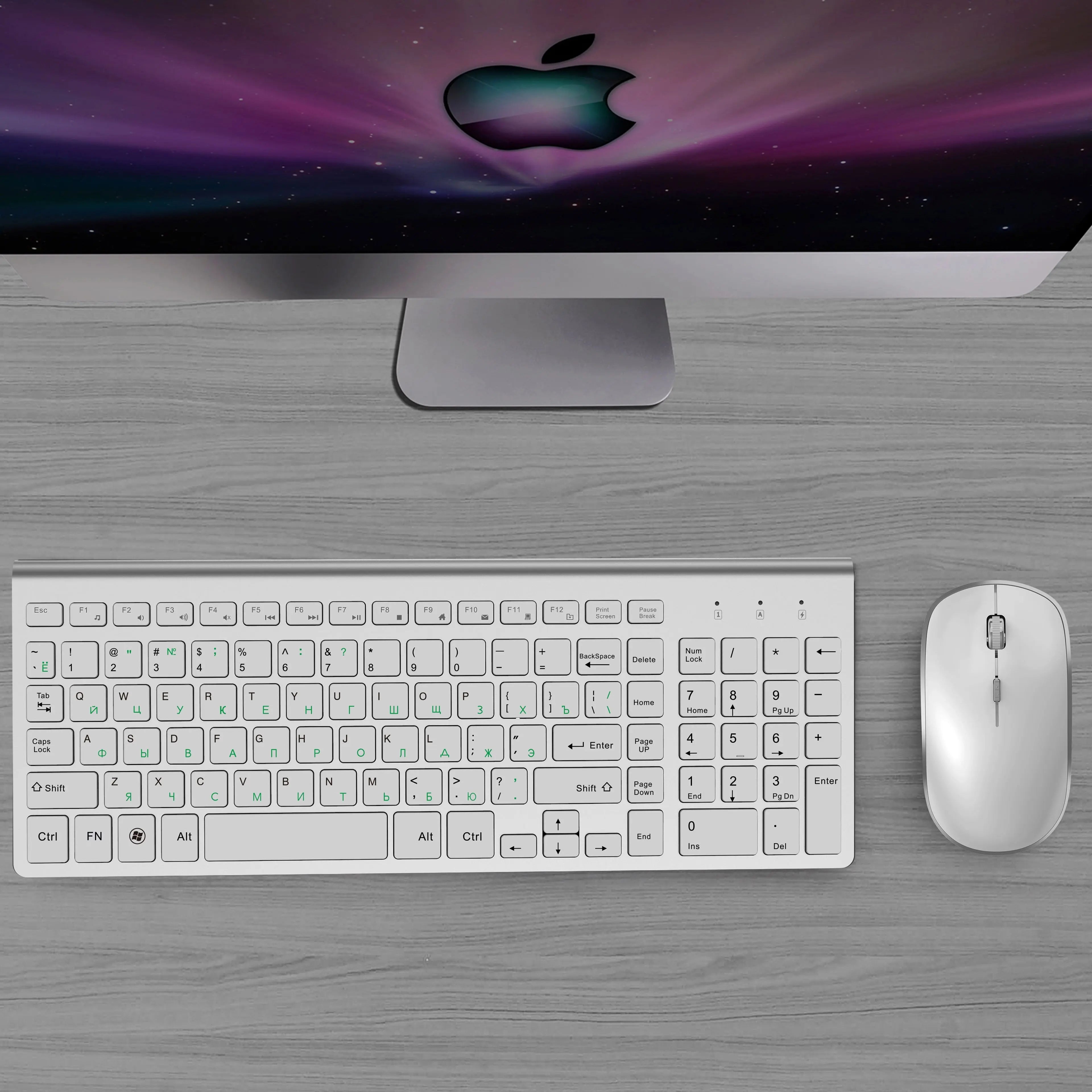 Wireless Ergonomic Thin Keyboard Mouse Set - GLR SHOPPING