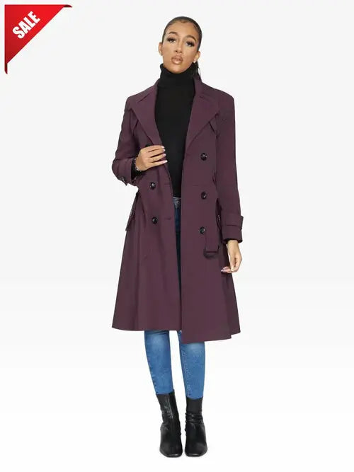 Spring/Summer Double Breasted Trench Mac Coat (1201-SP) - GLR SHOPPING
