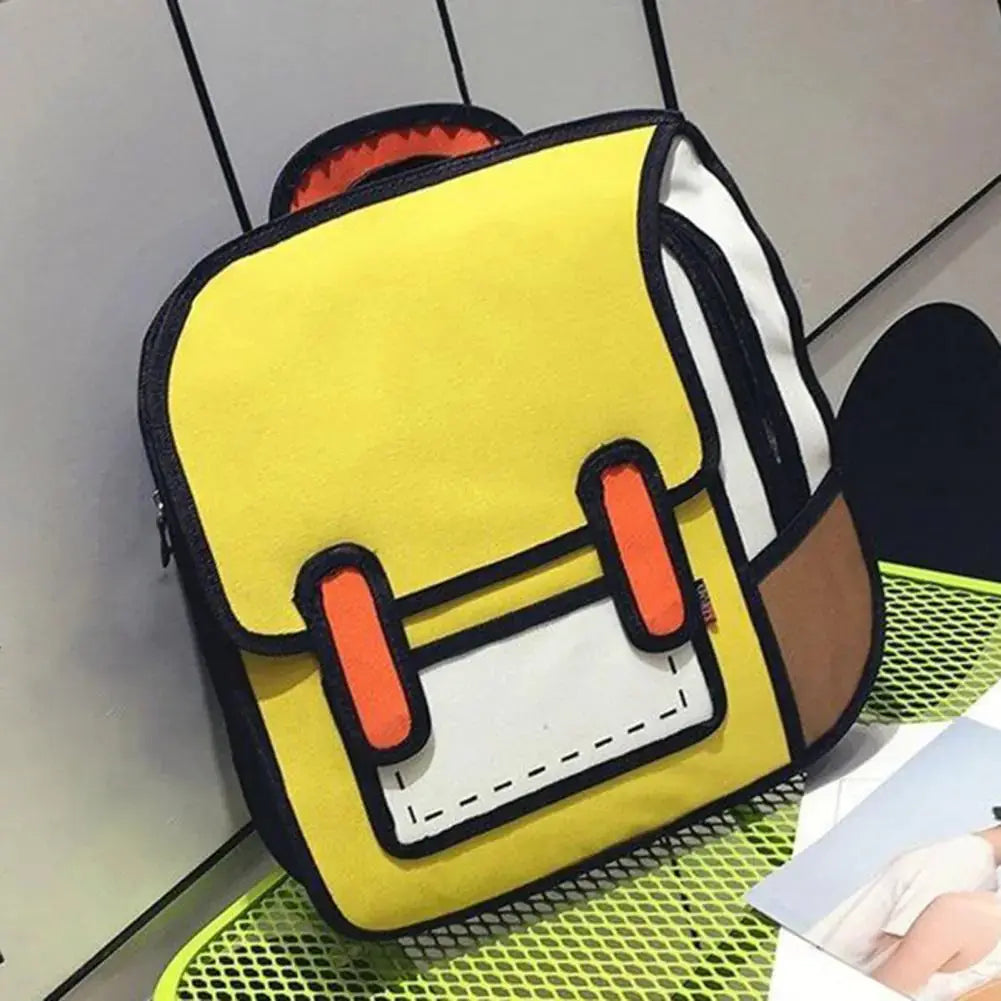 2D Comic Adjustable Strap Bookbag - GLR SHOPPING