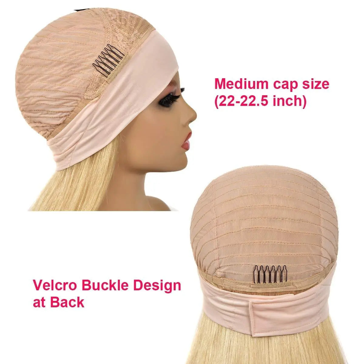 Straight 1B/613 Headband Human Hair Wigs For Black Women Blonde Scarf - GLR SHOPPING